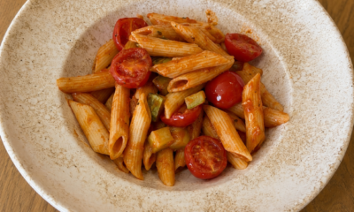 PENNE CU DOVLECEI ȘI ROȘII CHERRY – 400G